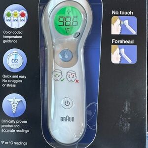 New. Unopened Braun Forehead No Touch Forehead Thermometer